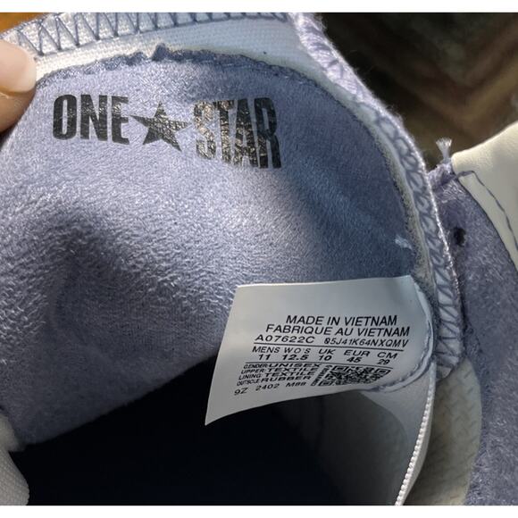 Converse One Star Men’s Blue Canvas Size 11 NEW Extra Laces - Picture 9 of 10